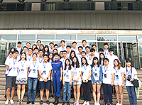 Group picture with Liu Yang, the first female Astronaut of China  (Photo credit: Mr. Zhang Yurong; programme host: Beihang University)